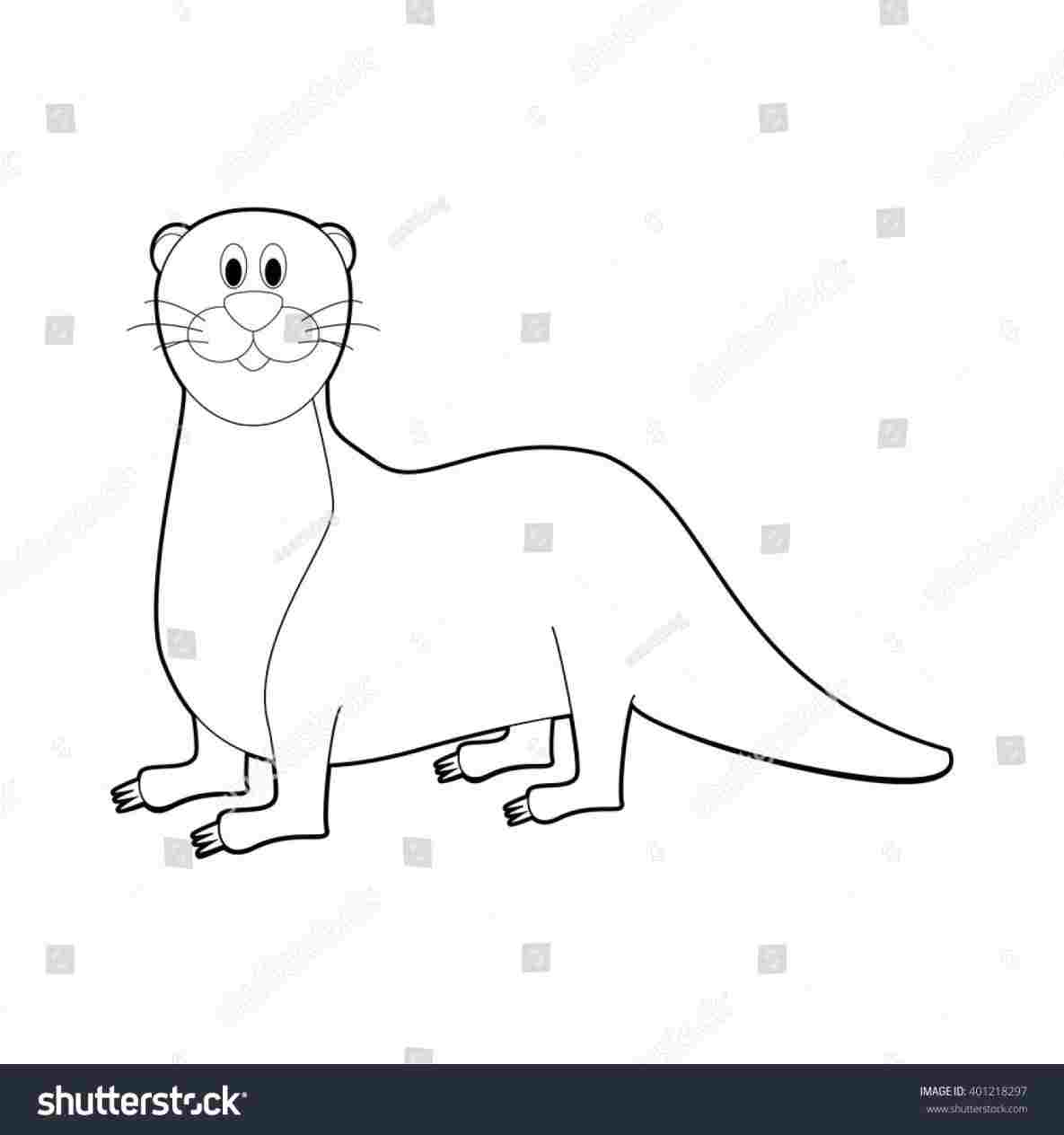 1185x1264 Easy Otter Drawing Cartoon Drawing How To Draw A Cute Kawaii - Cute Otter Drawing