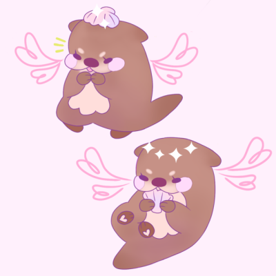 400x400 Cute Otter Drawing Tumblr - Cute Otter Drawing