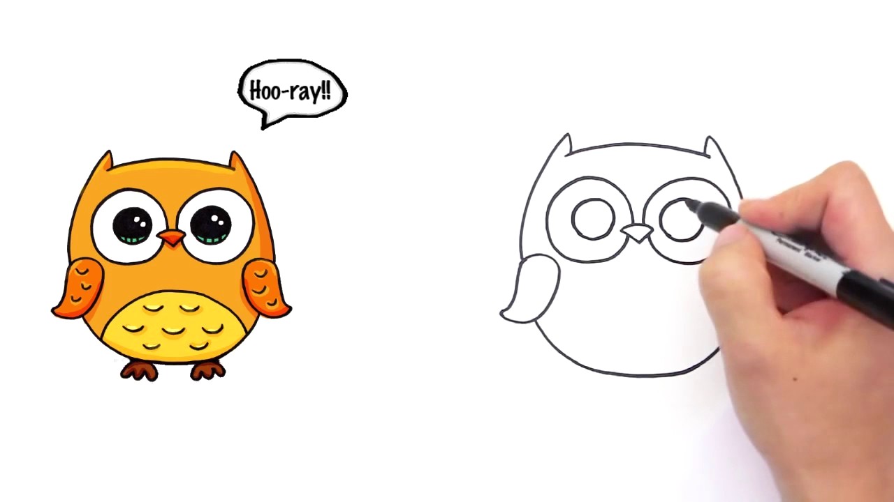 1280x720 maxresdefault easy cute owl drawing - Cute Owl Drawing