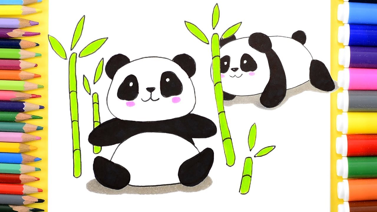 1280x720 how to draw panda bear easy cute panda drawing tutorial - Cute Panda Bear Drawing