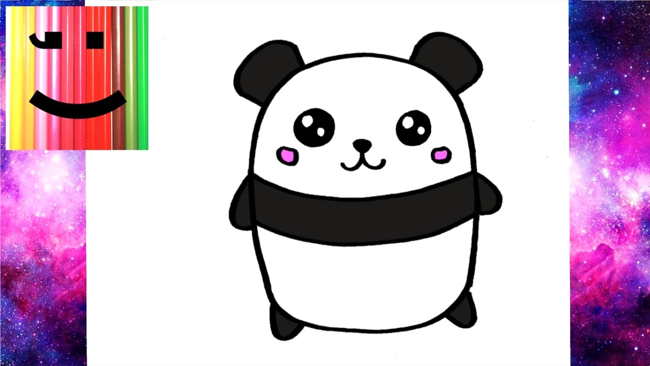 1280x720 Cute Panda Drawing How To Draw - Cute Panda Drawing