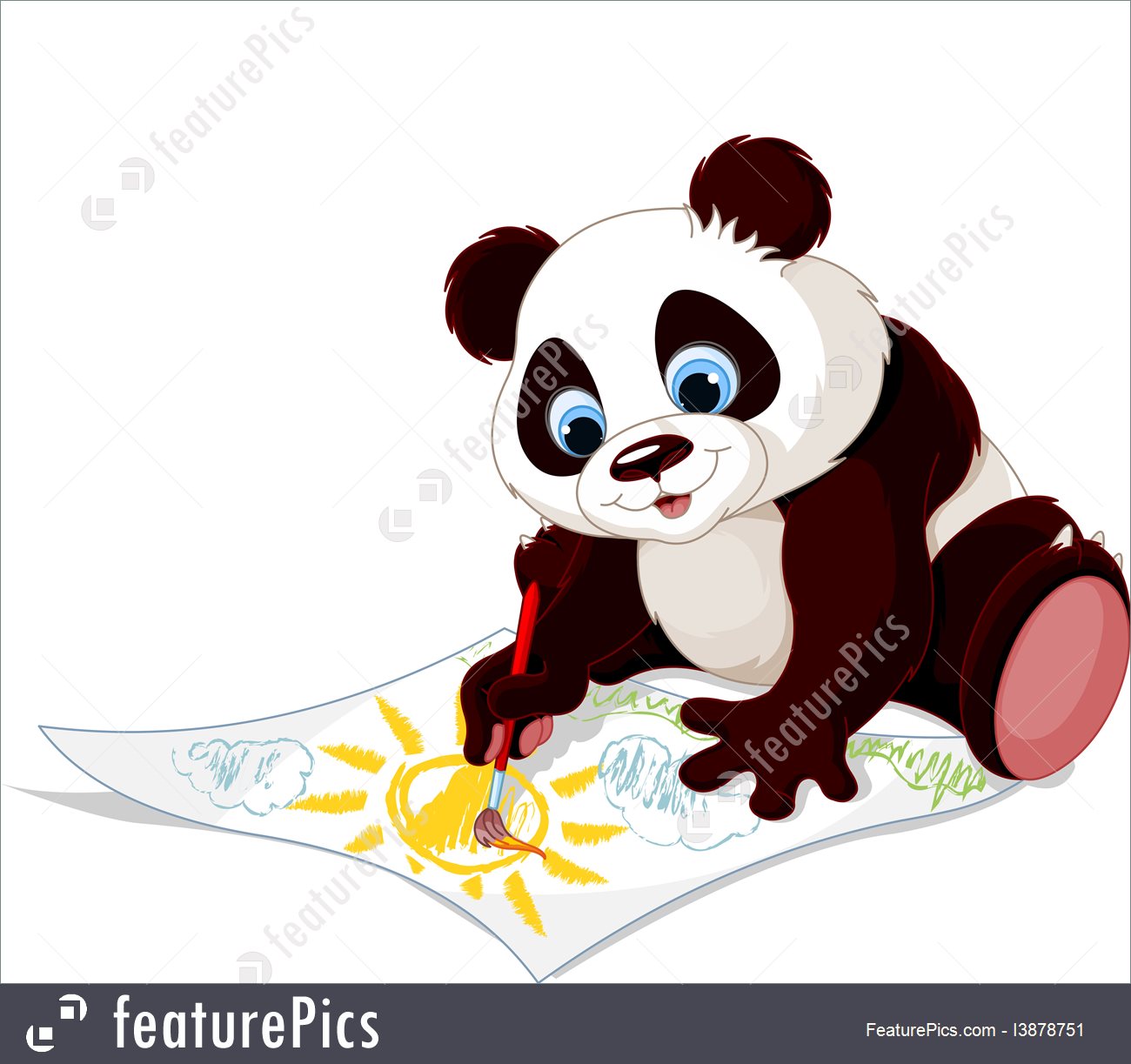 1300x1223 Cute Panda Drawing Picture - Cute Panda Drawing