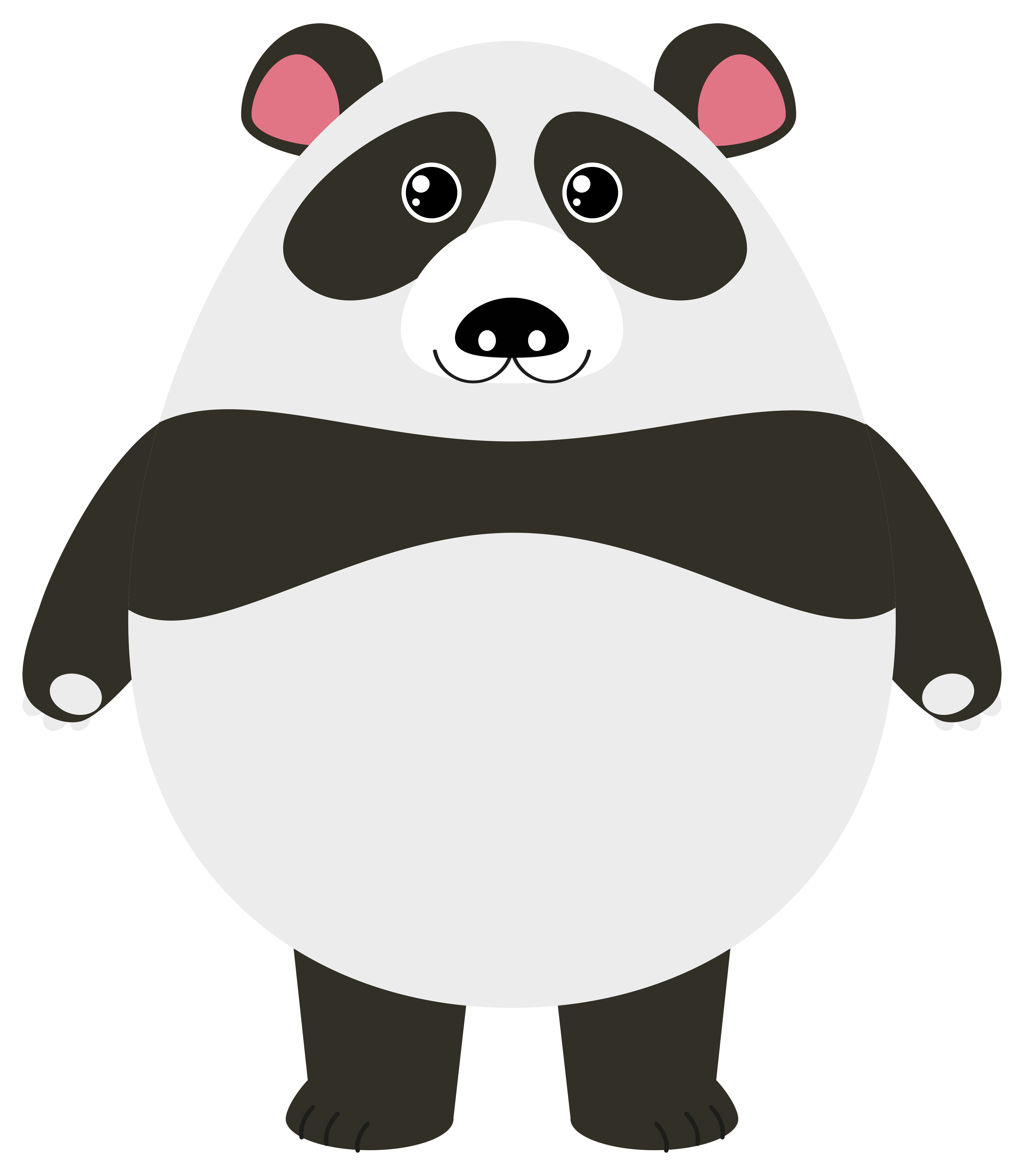 4376x5028 pandas how cute panda drawing waving - Cute Panda Drawing Pictures