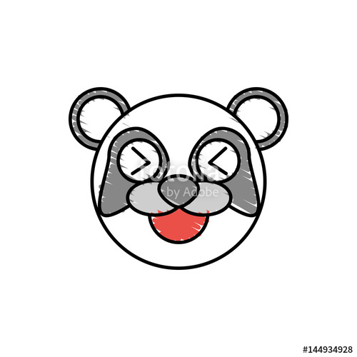 500x500 Cute Panda Drawing Animal Vector Illustration Stock Image - Cute Panda Drawing Pictures