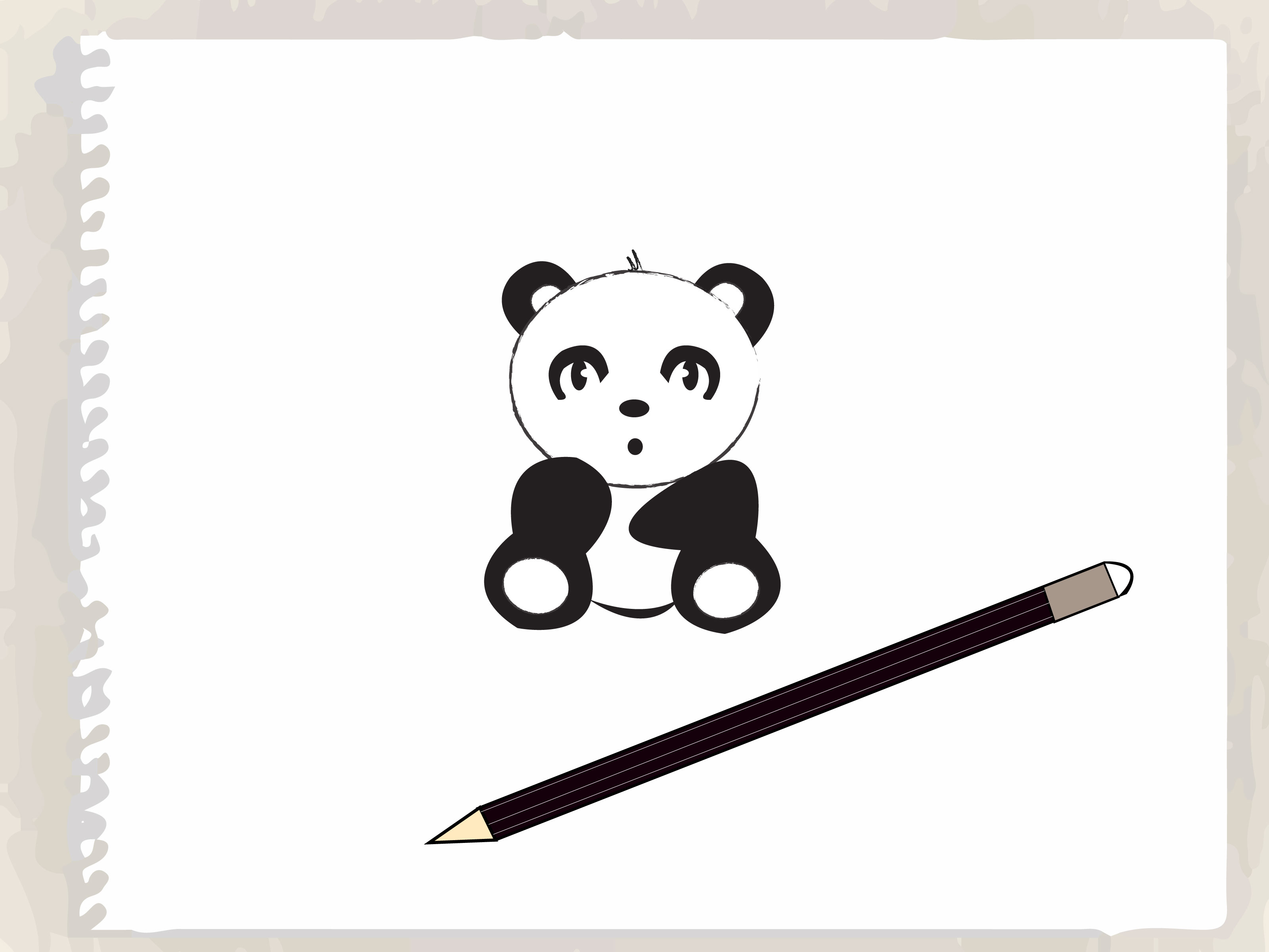 3200x2400 How To Draw A Cartoon Panda Steps - Cute Panda Drawing Step By Step