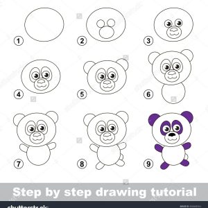 300x300 Inspirationa How To Draw A Panda Step - Cute Panda Drawing Step By Step