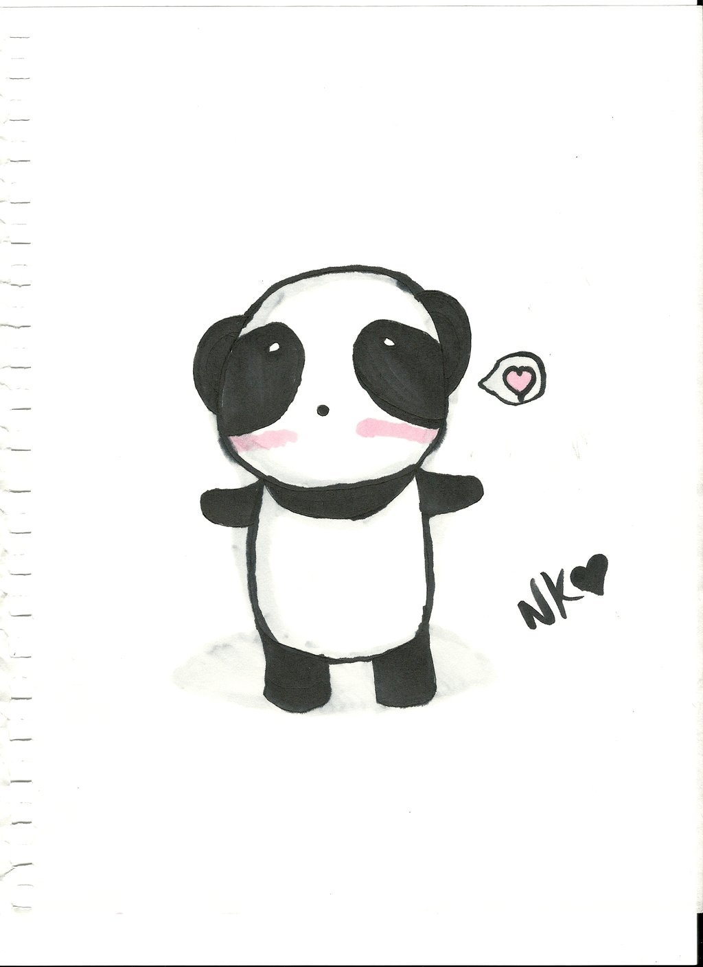 Маленькие легкие рисуночки панды