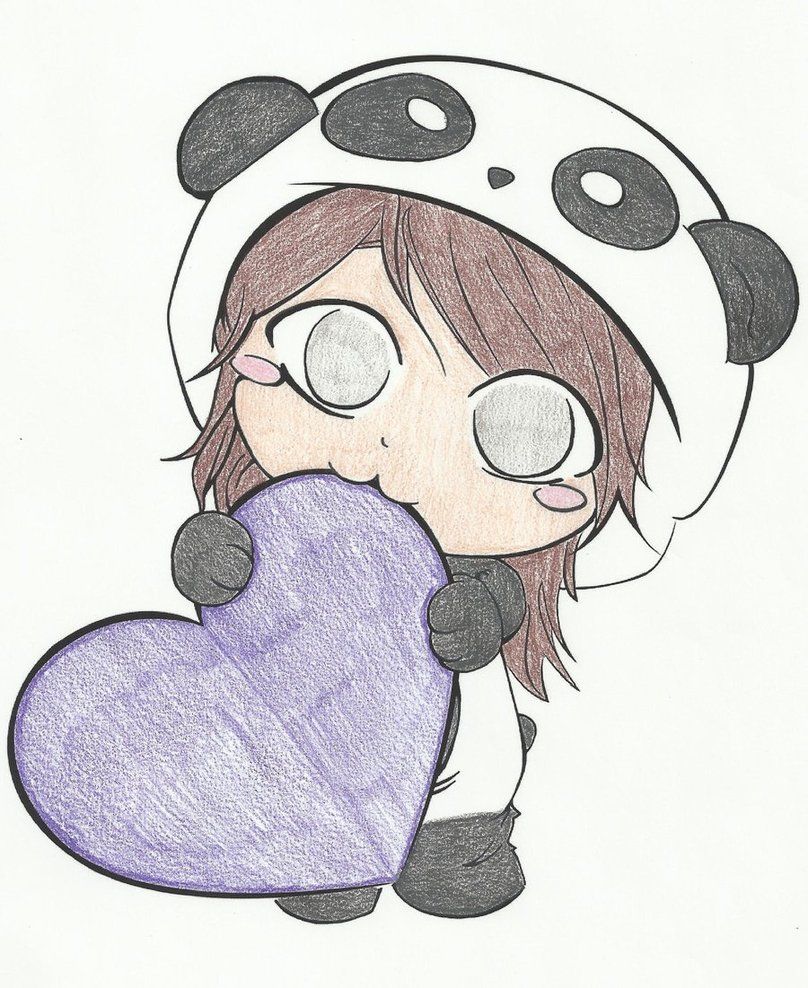 808x988 Cute Panda Love Drawings - Cute Panda Love Drawing