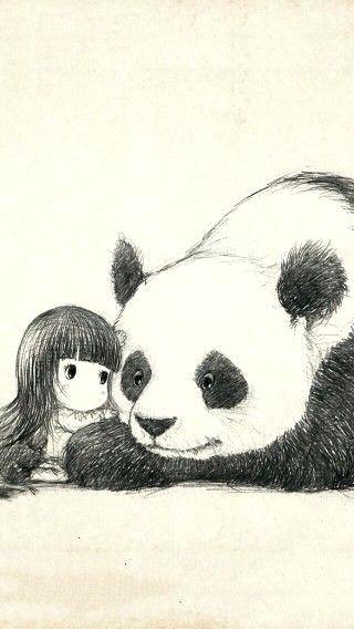 320x568 cute pandas to draw drawn panda cute panda love cute baby panda - Cute Panda Love Drawing
