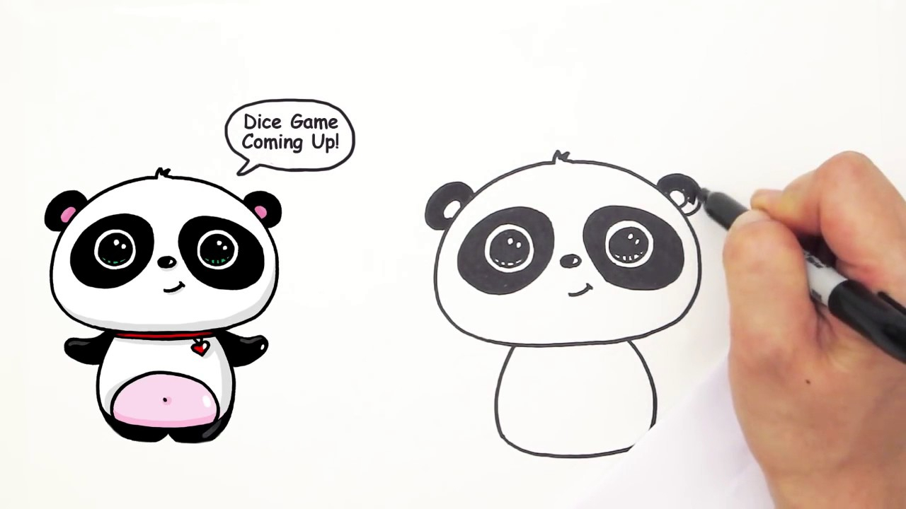 1280x720 Huge Collection Of 'cute Panda Drawing Pictures' Download More - Cute Panda Love Drawing