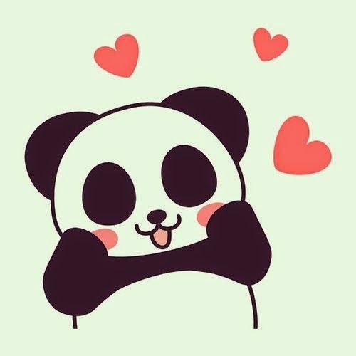 500x500 panda in love cute pandas - Cute Panda Love Drawing