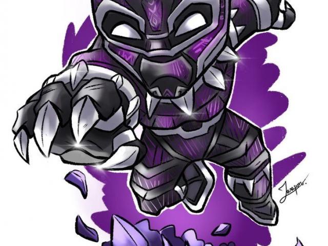 640x480 Drawn Panther Cute - Cute Panther Drawing