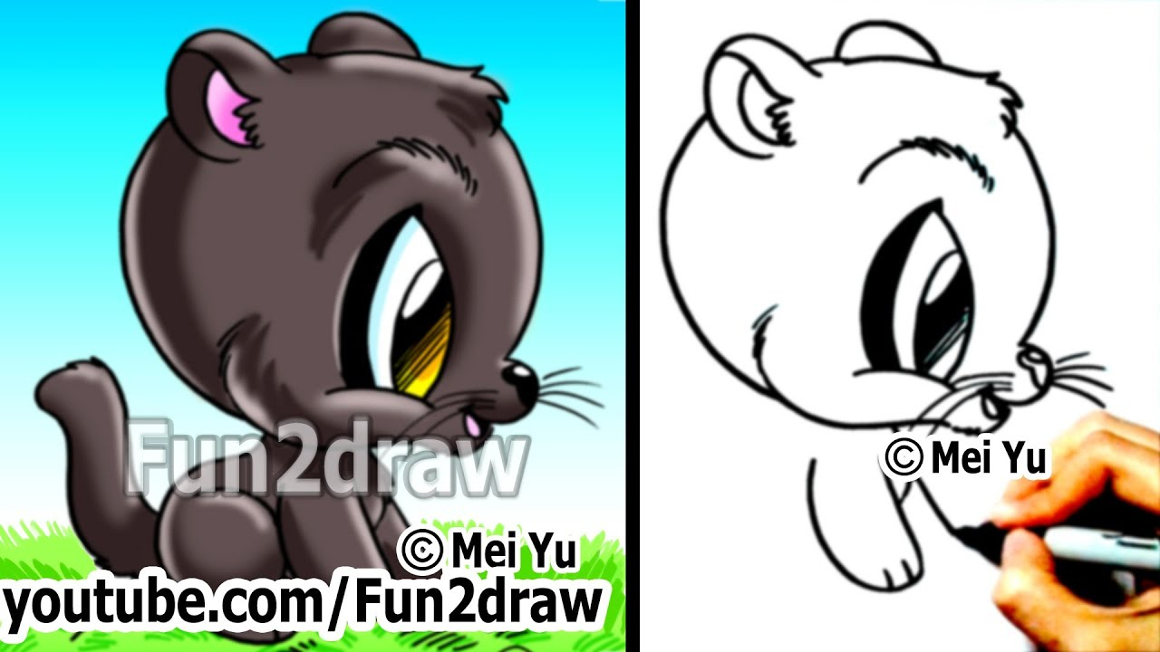 1280x720 extraordinary cartoon panther drawing collection - Cute Panther Drawing