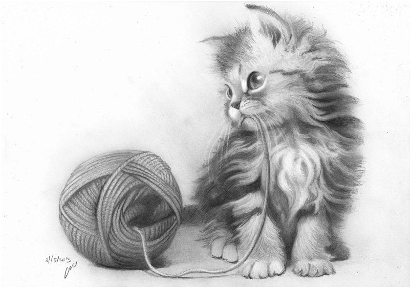 841x589 Cute Cat Drawing Unique Pencil Drawings Art Ideas De - Cute Pencil Drawings