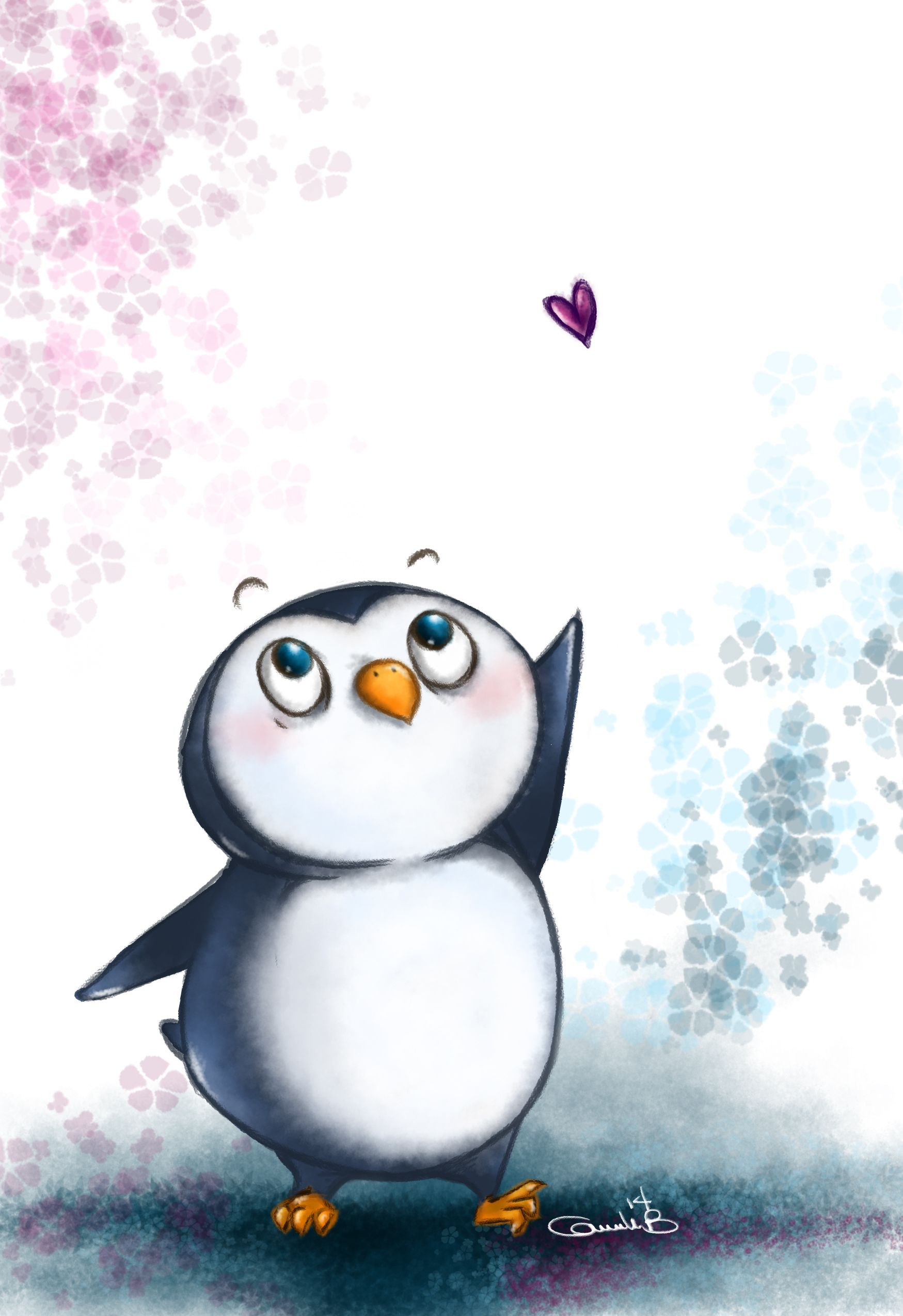 Cute Penguin Drawing at PaintingValley.com | Explore collection of Cute ...