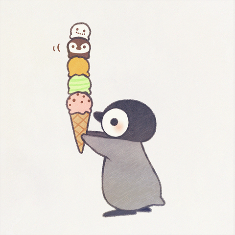 480x480 Penguin Time, All The Time On We Heart It - Cute Penguin Drawing