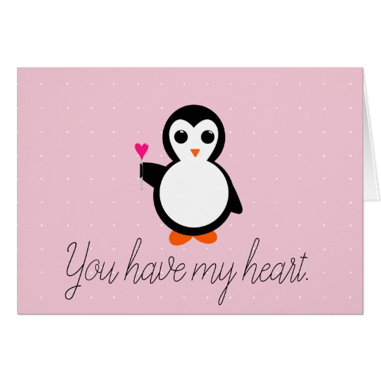 540x540 You Have My Heart! Cute Penguin Drawing - Cute Penguin Drawing