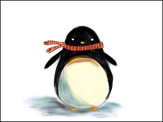 550x413 Draw Penguins In The Ipad With Harmonious And Sketchbook Pro - Cute Penguin Drawing