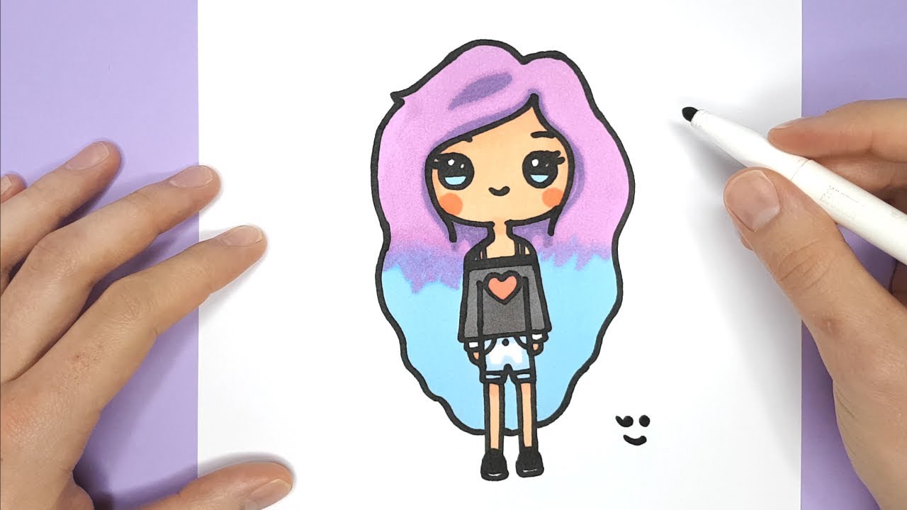 1280x720 How To Draw A Cute Tumblr Girl - Cute Picture Drawings