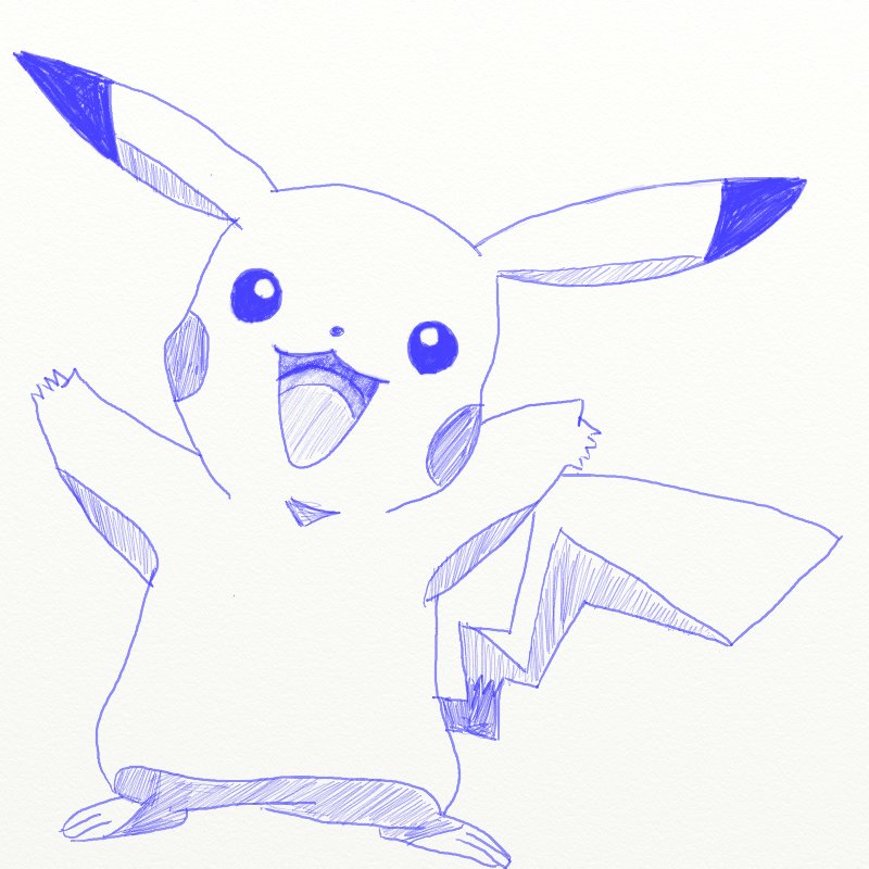 800x800 How To Draw Pikachu From Pokemon - Cute Pikachu Drawing