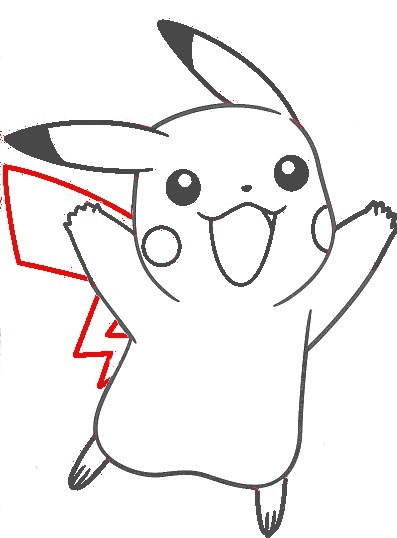 397x538 How To Draw Pikachu - Cute Pikachu Drawing