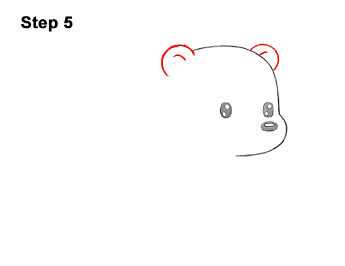 500x386 How To Draw A Polar Bear - Cute Polar Bear Drawing
