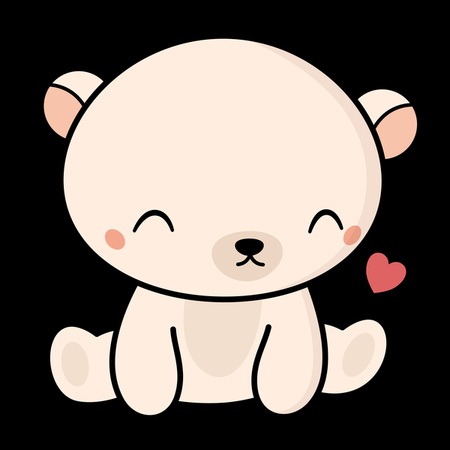 450x450 Too Cold Kawaii Cute Polar Bear - Cute Polar Bear Drawing
