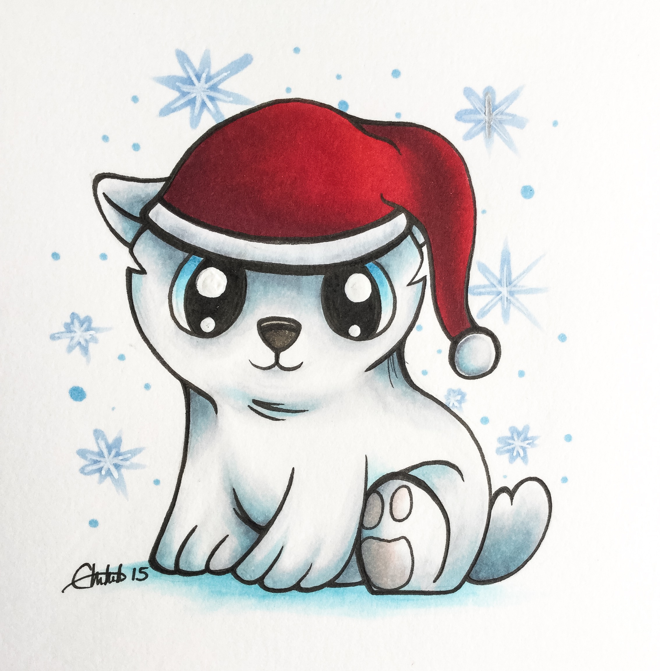 2267x2307 Draw So Cute Polar Bear - Cute Polar Bear Drawing