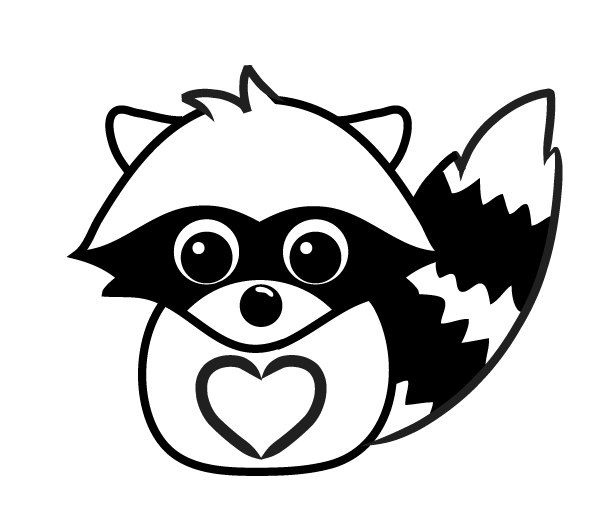 610x527 gallery for gt cute raccoon drawing riley raccoon drawing - Cute Raccoon Drawing