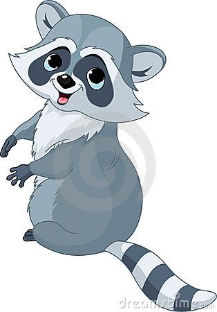 314x450 Illustration Of Cute Cartoon Raccoon Diy Projects To Try - Cute Raccoon Drawing