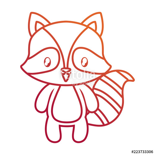 500x500 Cute Raccoon Animal Baby Drawing Stock Image And Royalty Free - Cute Raccoon Drawing