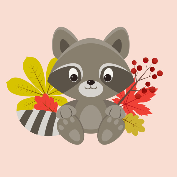 600x600 Create A Cute Raccoon Character In Adobe Illustrator - Cute Raccoon Drawing