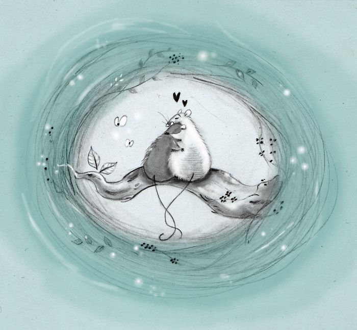 700x647 dutch artist illustrates rats to show their cute side bored panda - Cute Rat Drawing