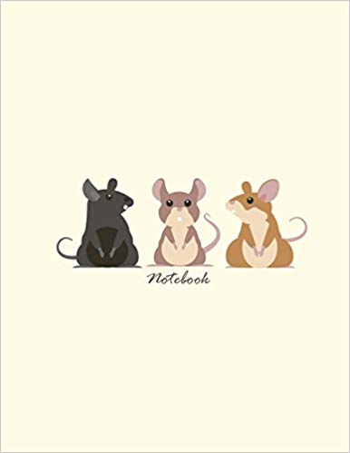 386x499 notebook cute rats on yellow cover and dot graph line sketch - Cute Rat Drawing
