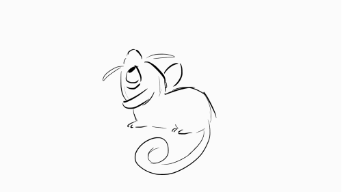 500x281 Scratch Studio - Cute Rat Drawing