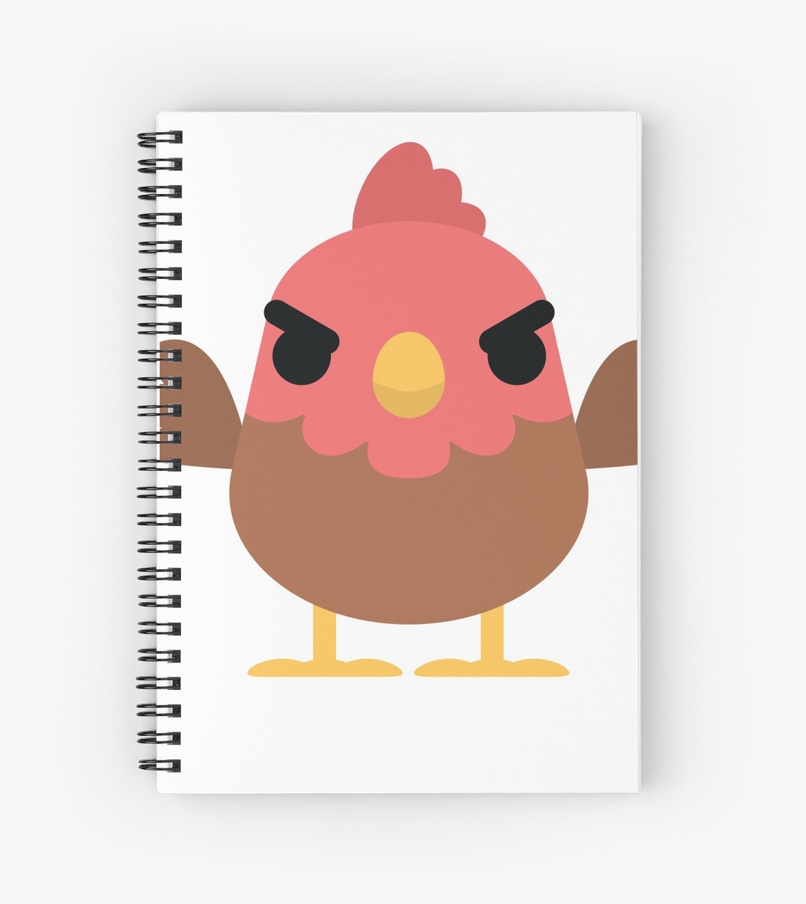 1171x1313 Cute Rooster Emoji Angry And Mean Look Spiral Notebooks - Cute Rooster Drawing