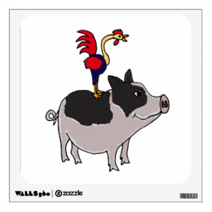 307x307 Cute Rooster Wall Decals Stickers Zazzle - Cute Rooster Drawing