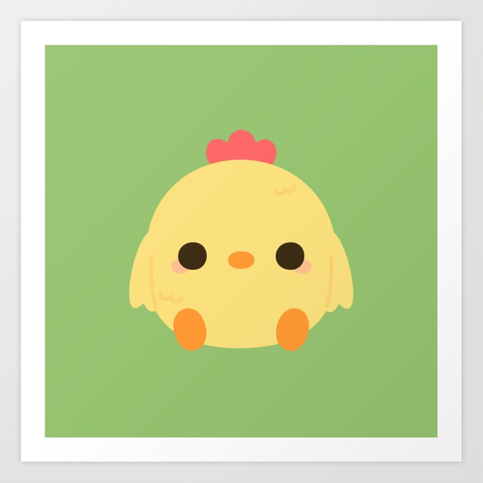700x700 Cute Rooster Art Print - Cute Rooster Drawing