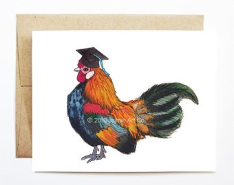340x270 Cute Rooster Card Etsy - Cute Rooster Drawing