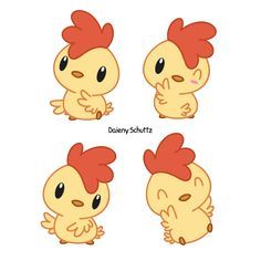 236x236 Chibi Chicken - Cute Rooster Drawing