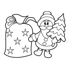 230x230 Cute Santa Claus Coloring Pages For Your Little Ones - Cute Santa Claus Drawing