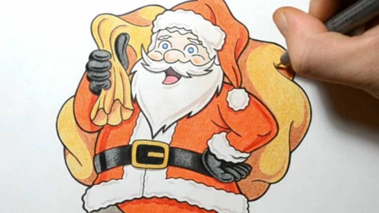 1280x720 How I Draw Santa Claus - Cute Santa Claus Drawing