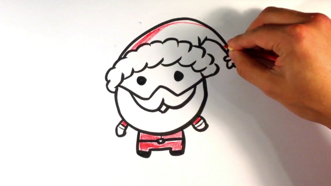 1280x720 How To Draw Santa Claus - Cute Santa Claus Drawing