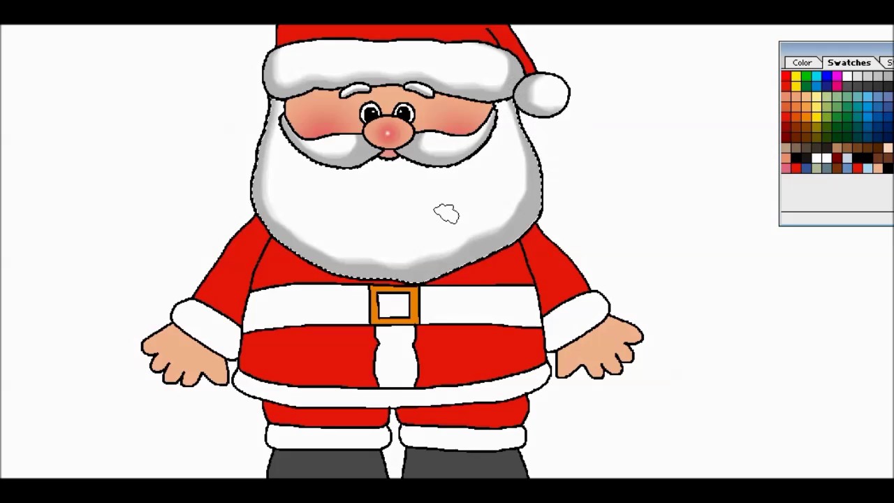 1280x720 How To Draw Cute Santa Claus - Cute Santa Claus Drawing