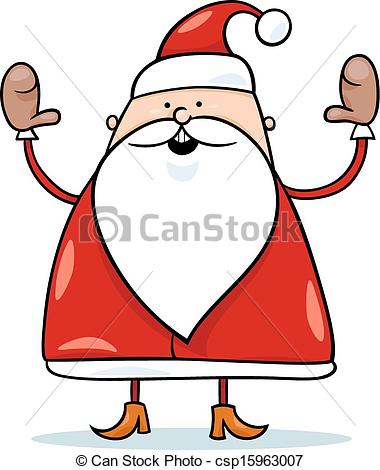 380x470 Cute Santa Claus Cartoon Illustration Cartoon Illustration - Cute Santa Drawing