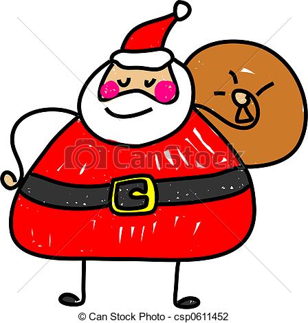 448x470 Drawn Santa Hat Cute - Cute Santa Drawing