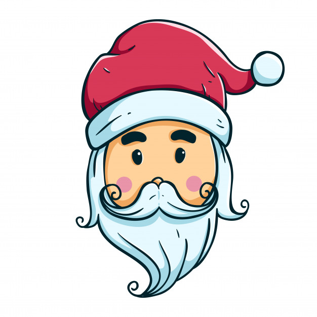 626x626 Santa Drawing Colored - Cute Santa Drawing