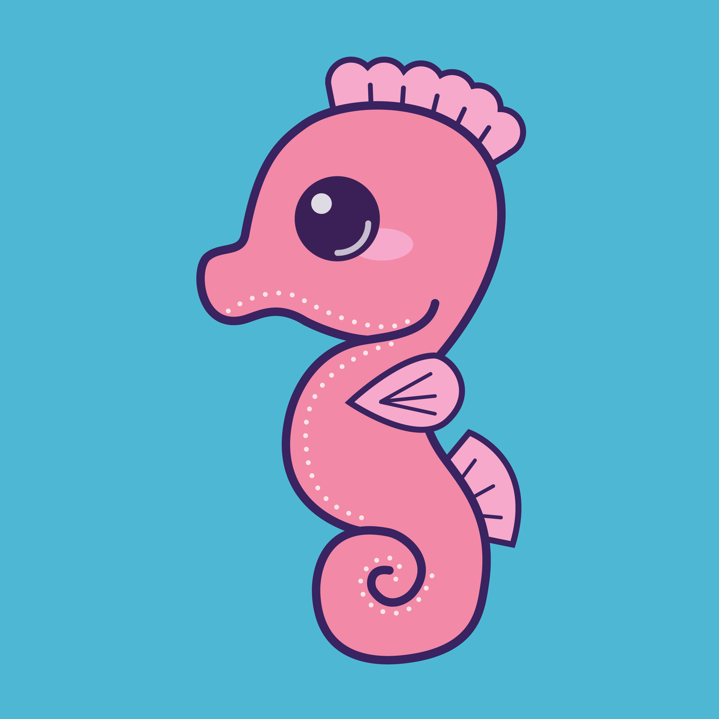 2500x2500 Seahorse - Cute Seahorse Drawing