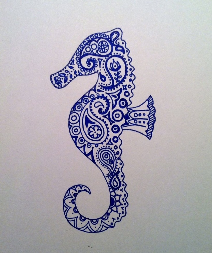 736x877 Cute Seahorse Drawing At Com Free For Personal Us On Adorably Cute - Cute Seahorse Drawing