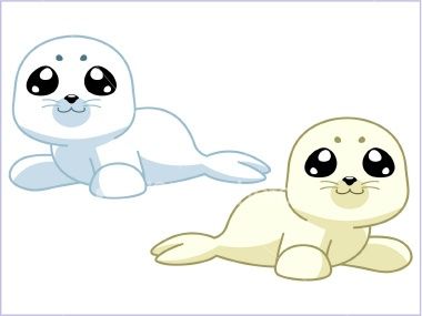 380x285 Cute Seal Art - Cute Seal Drawing